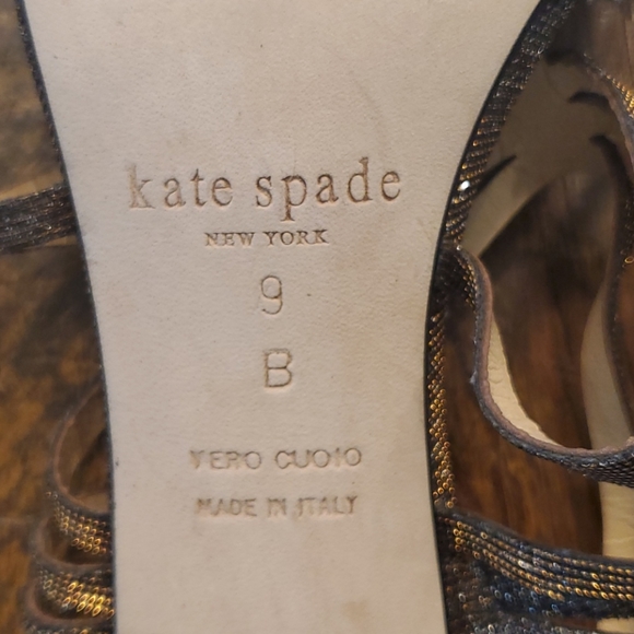 Kate Spade Metallic Strappy Sandal; sz 9B - Picture 8 of 9